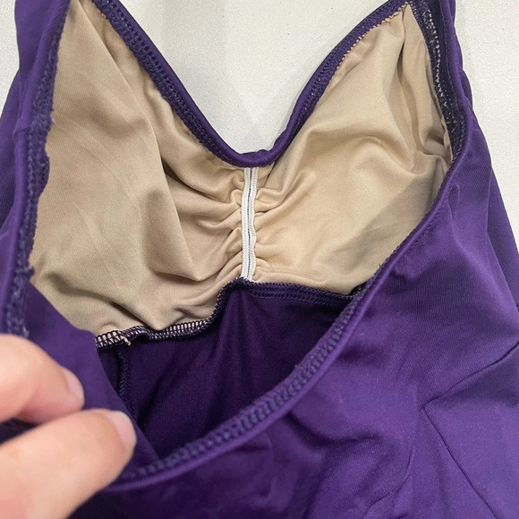 Motionwear Purple Haltertop Leotard Size PA Petite Adult or XS - Picture 3 of 5